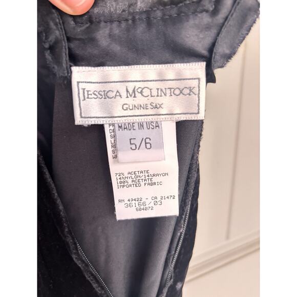 Sexy Witchy Vintage Jessica McClintock Maxi Dress 5/6 Y2K Goth Velvet - Picture 12 of 16